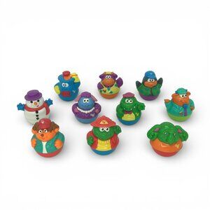 2003 Playskool Weebles Figures Lot of 10 Animal & Character Roly Poly Toys VTG